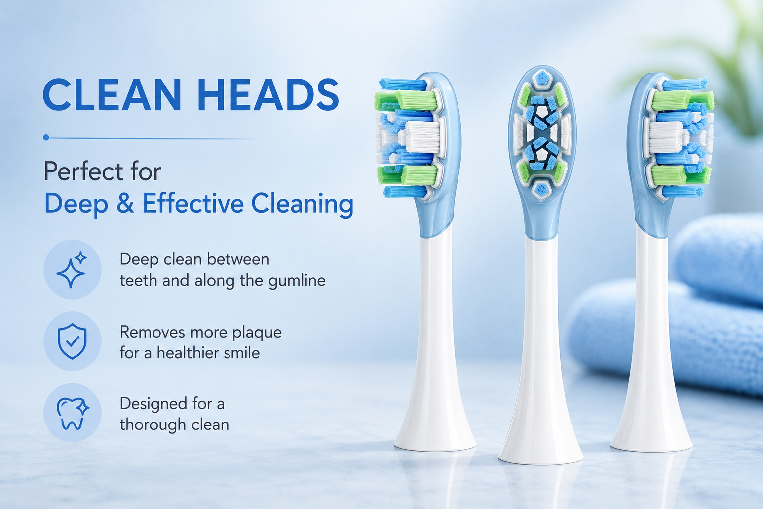 Replacement Toothbrush Heads (3-Pack)