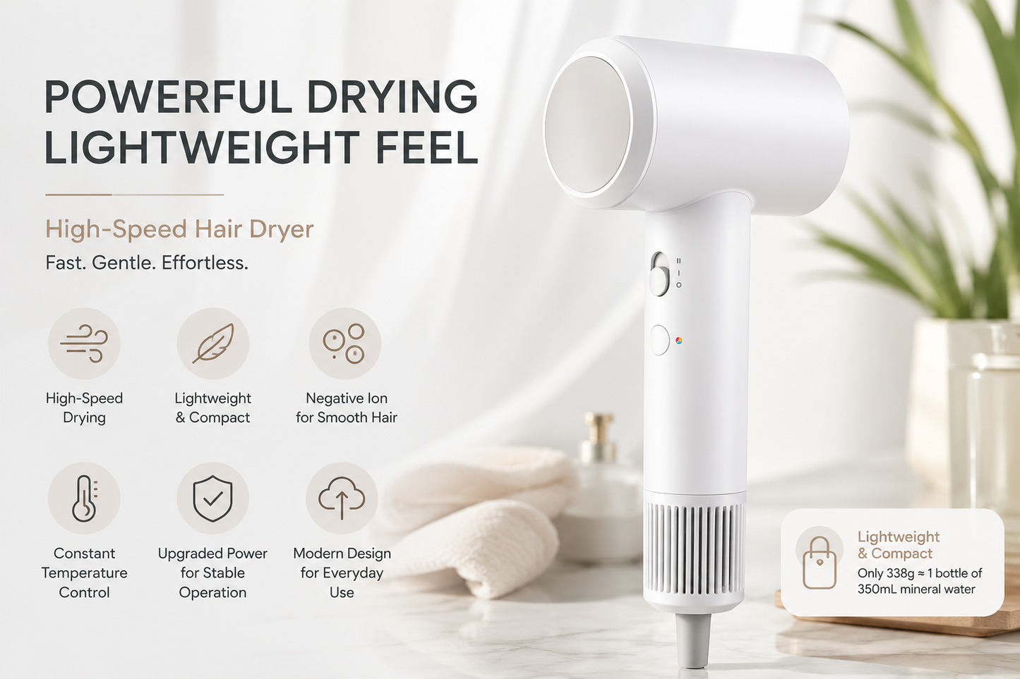 Ready Rituals™ Smart Ionic Hair Dryer