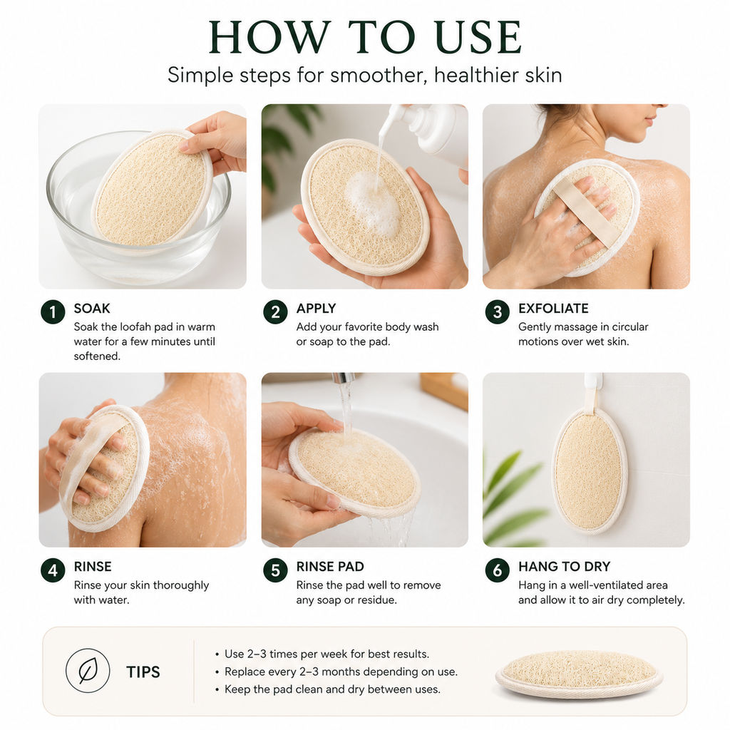 Natural Loofah Body Pad