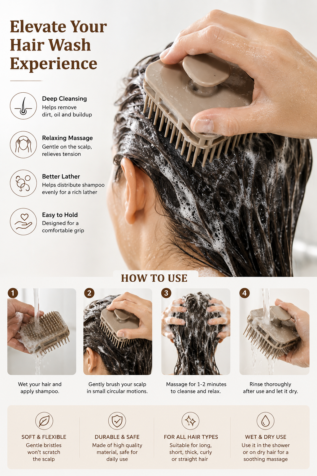 Scalp Cleansing & Massage Brush