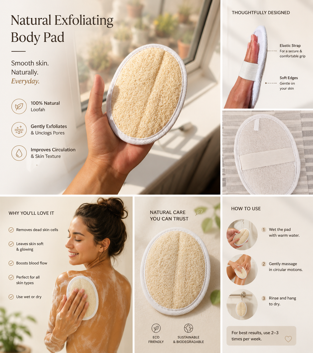 Natural Loofah Body Pad