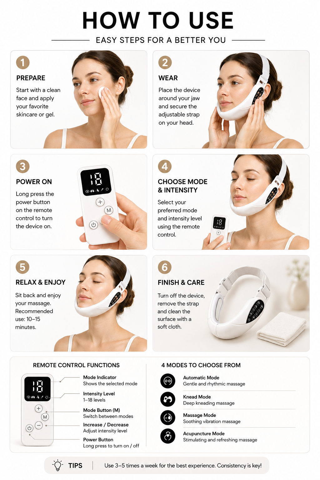 Smart Facial & Jaw Massage Device