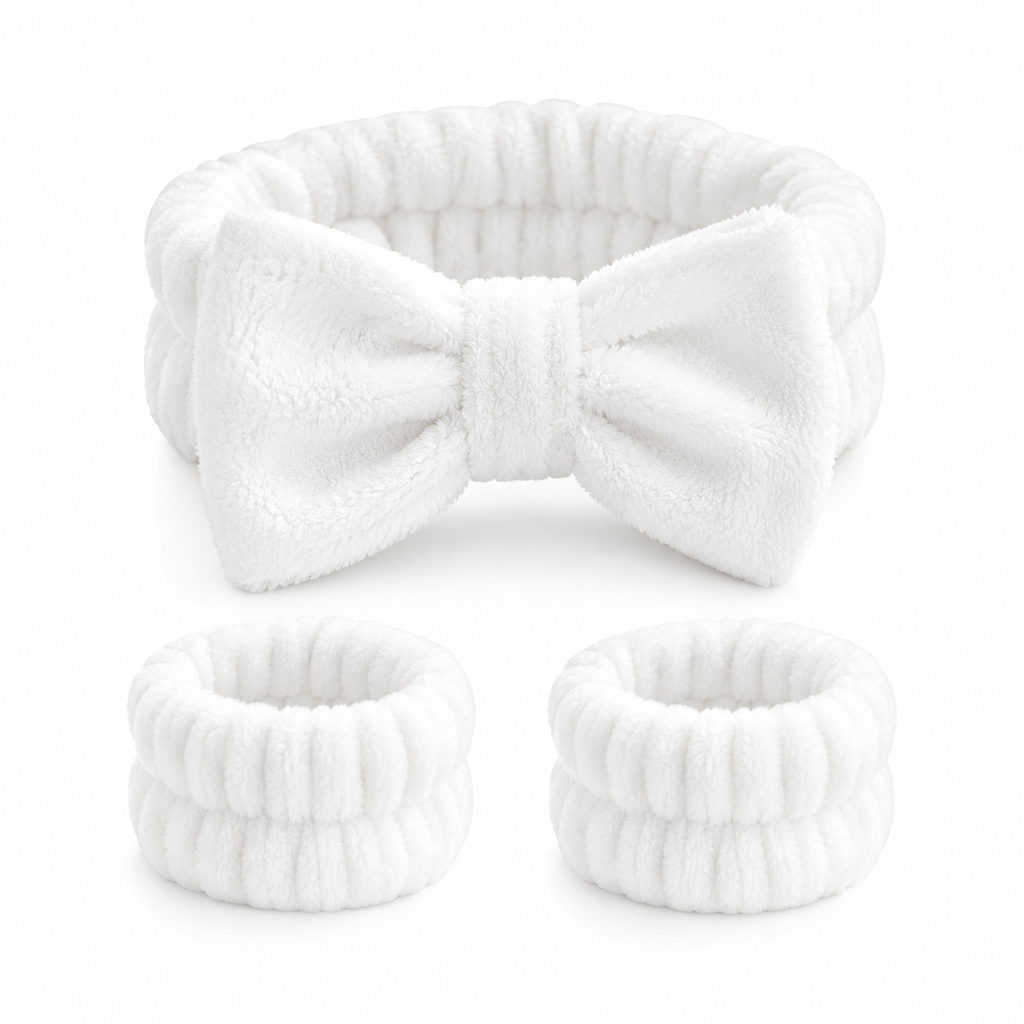 Spa Headband & Wristband Skincare Set