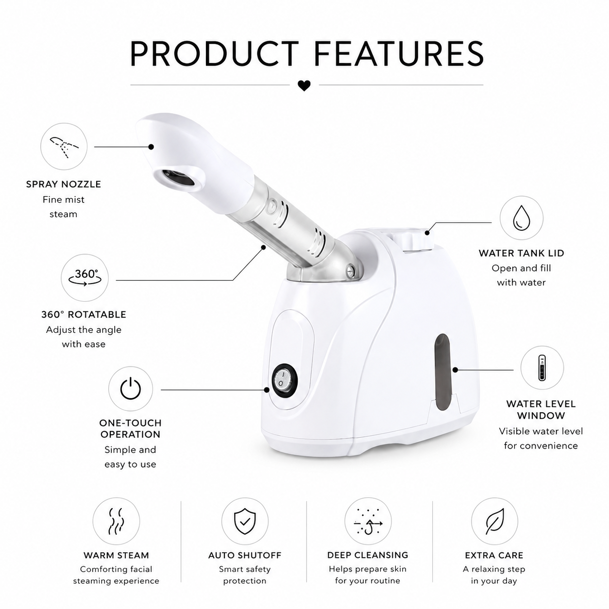 Facial Steamer — At-Home Skin Prep &amp; Spa Mist