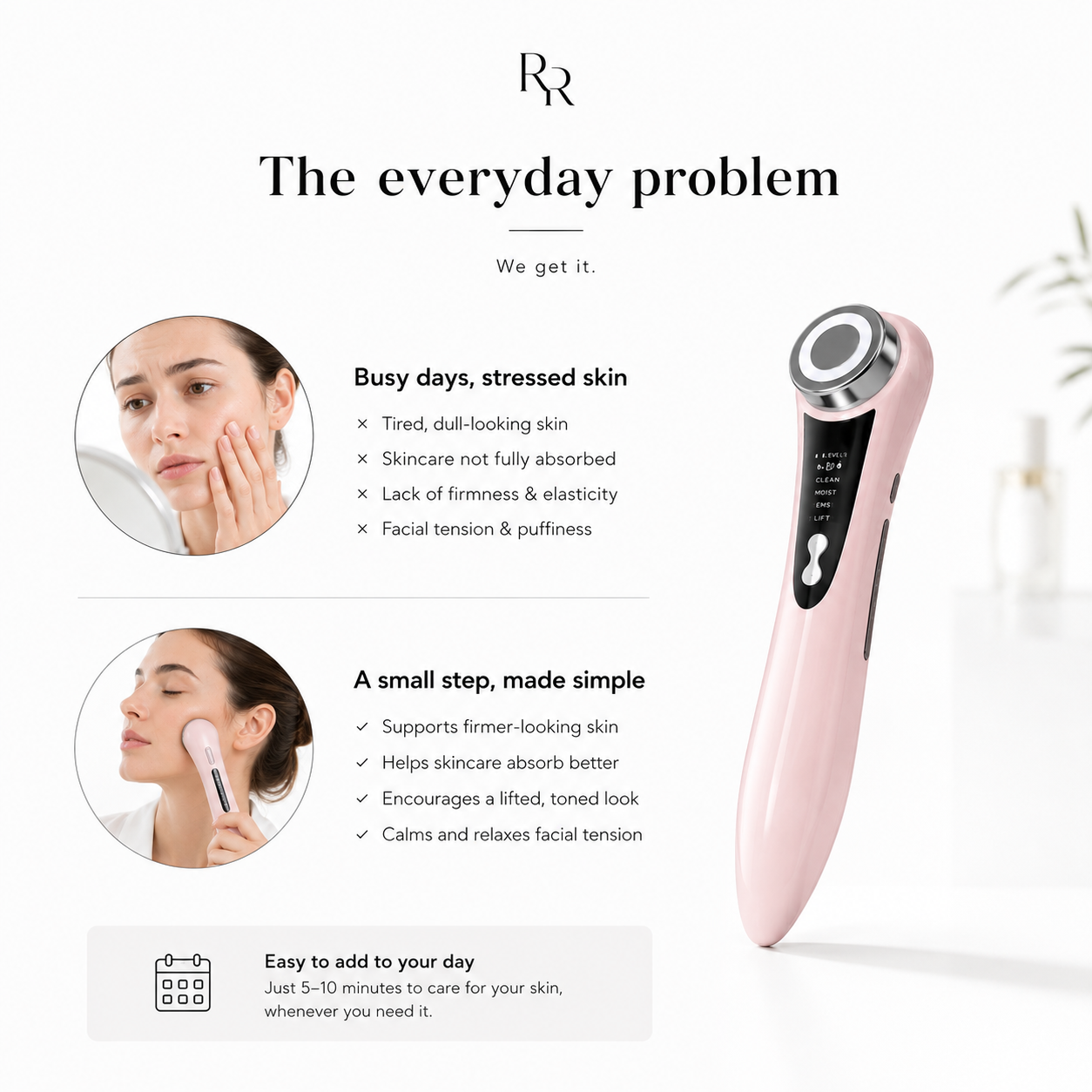 7-Mode LED &amp; EMS Facial Care Device