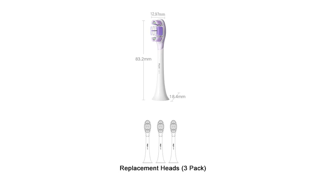 Replacement Toothbrush Heads (3-Pack)