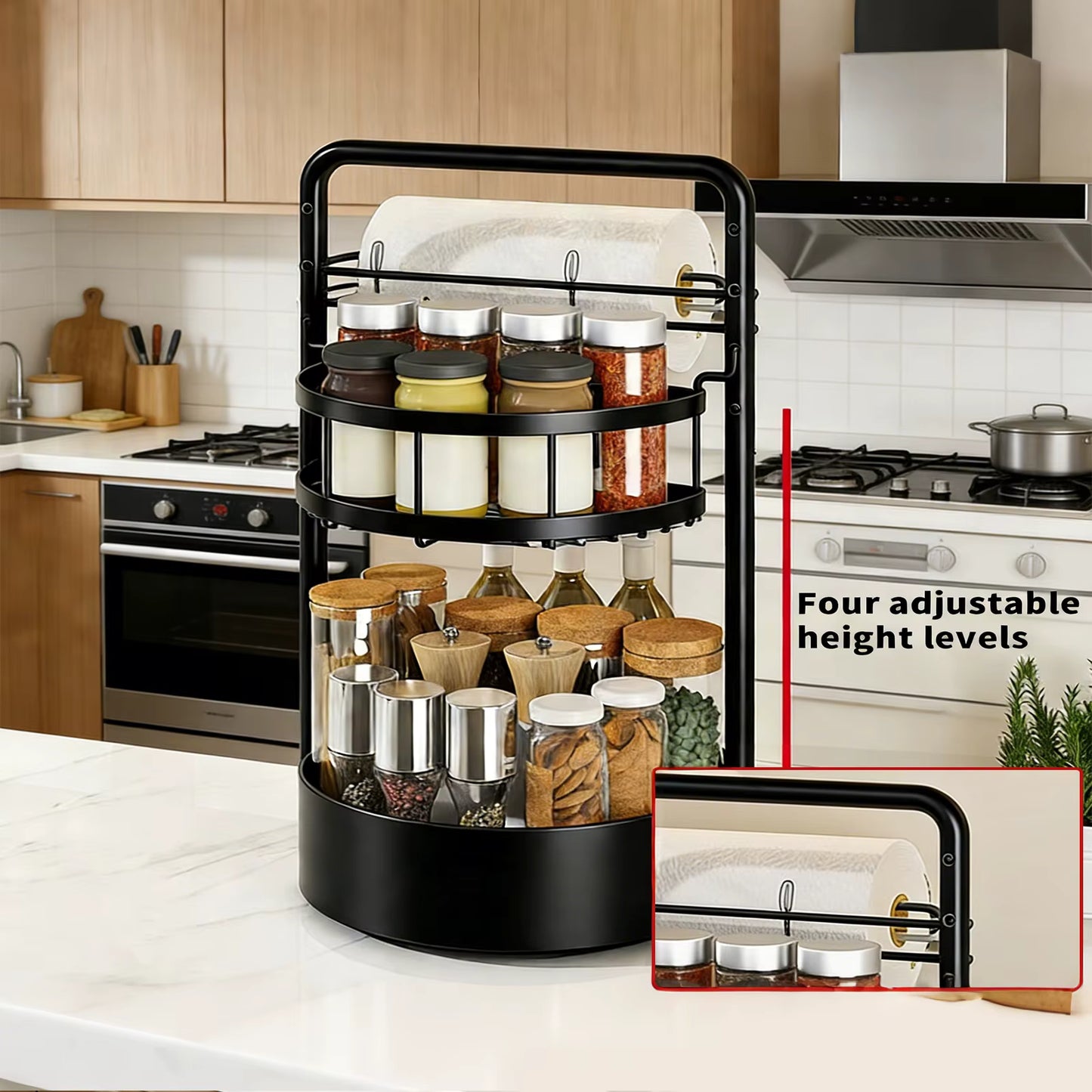 2-Tier 360° Rotating Spice Rack