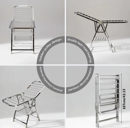 Foldable Stainless Steel Clothes Rack