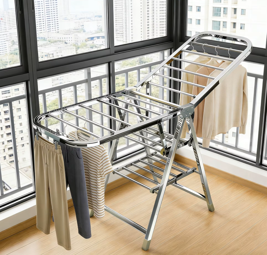 Foldable Stainless Steel Clothes Rack