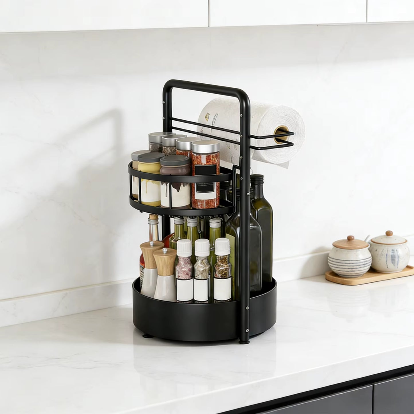 2-Tier 360° Rotating Spice Rack