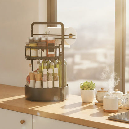 2-Tier 360° Rotating Spice Rack