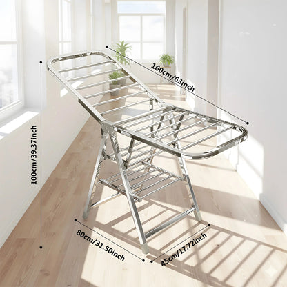 Foldable Stainless Steel Clothes Rack