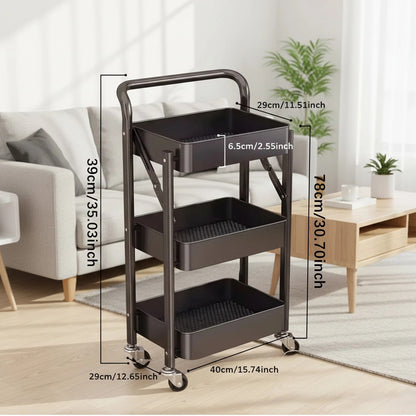 Multifunctional Trolley on Wheels (3 Levels)