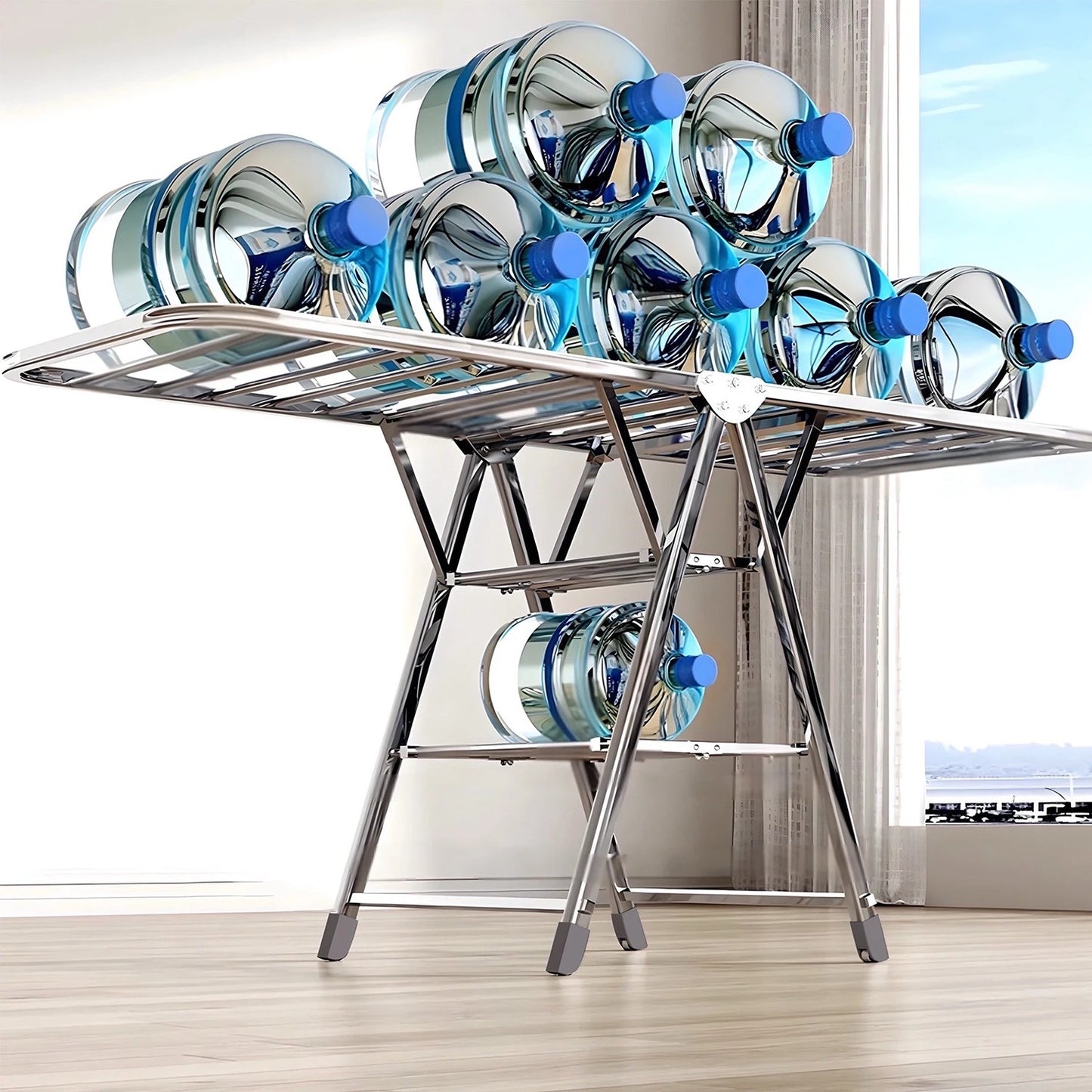 Foldable Stainless Steel Clothes Rack