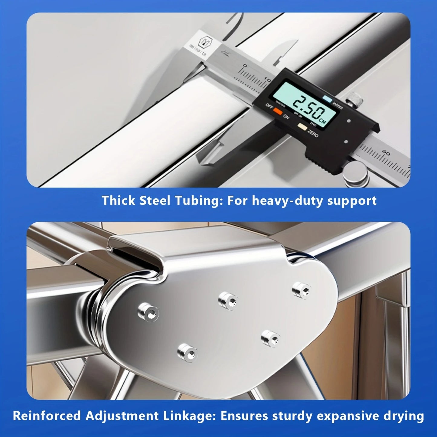 Foldable Stainless Steel Clothes Rack