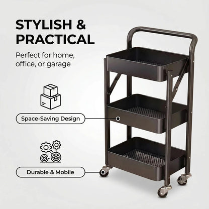 Multifunctional Trolley on Wheels (3 Levels)