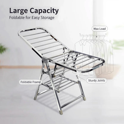 Foldable Stainless Steel Clothes Rack