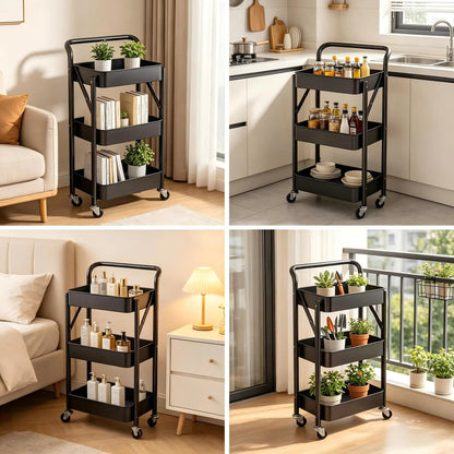 Multifunctional Trolley on Wheels (3 Levels)