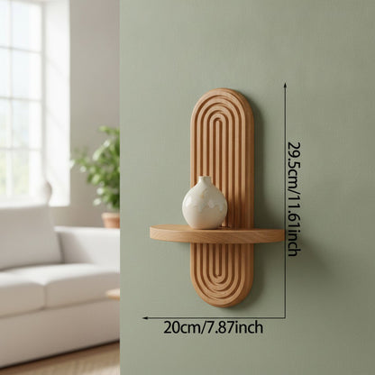 The Entryway "Pill" Symmetrical Wall Shelf / Dark Walnut